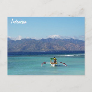 Gili Islands Boat Postcard