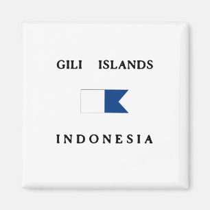 Gili Islands Indonesia Alpha Dive Flag Magnet