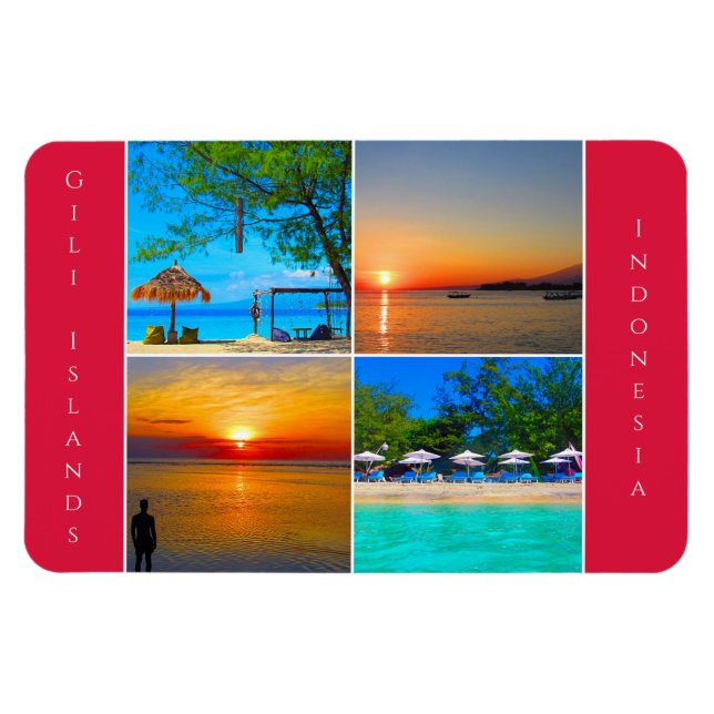 gili islands indonesia magnet (Horizontal)