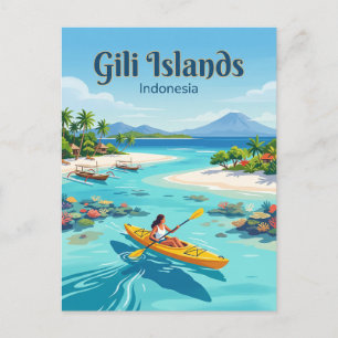 Gili Islands Indonesia Postcard