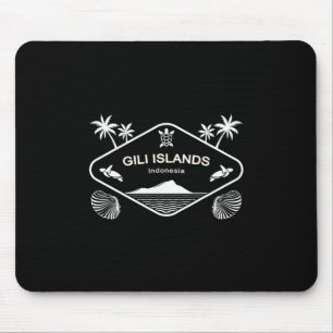 Gili Islands Indonesia Sea Turtle Palms Vacation S Mouse Mat