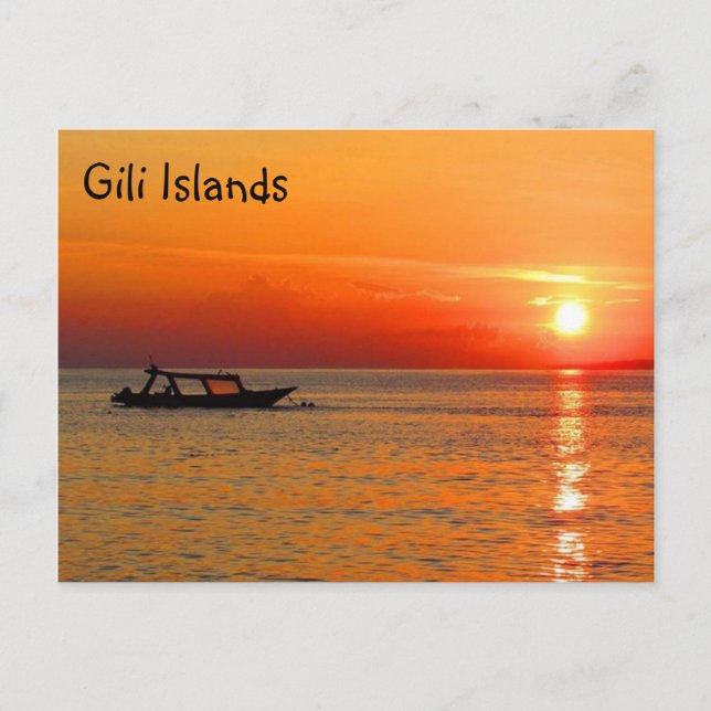 gili islands sunrise postcard (Front)