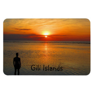 gili islands sunset view magnet