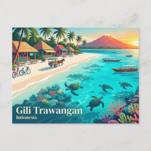 Gili Trawangan Indonesia Postcard