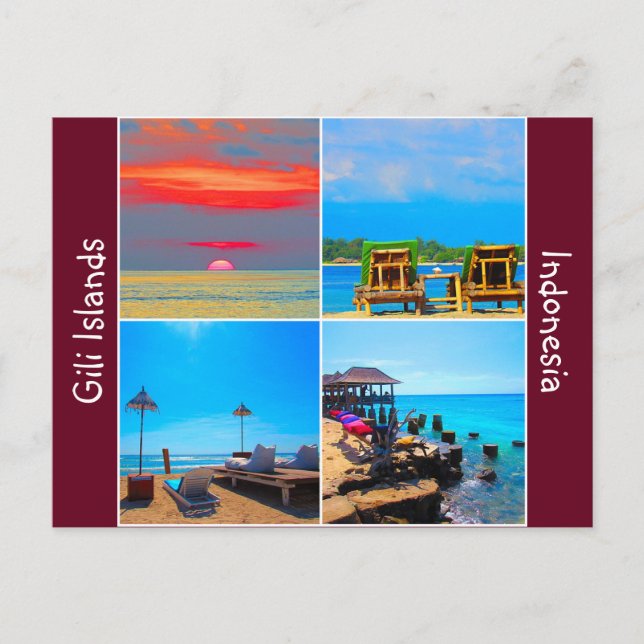 gili trawangan indonesia postcard (Front)