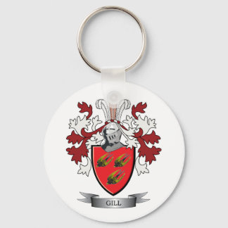 Gill Family Crest Coat of Arms Key Ring