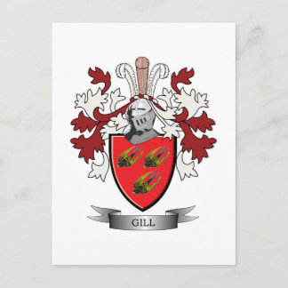 Gill Family Crest Coat of Arms Postcard
