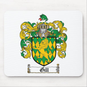 GILL FAMILY CREST -  GILL COAT OF ARMS MOUSE MAT