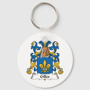 Gilles Family Crest Key Ring