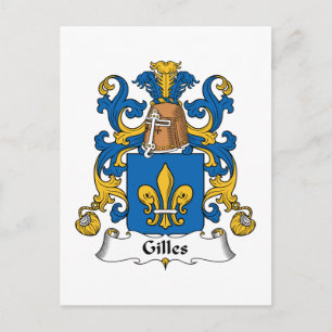 Gilles Family Crest Postcard
