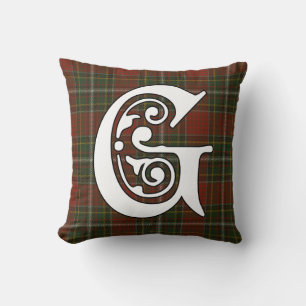 Gillespie Clan Tartan Monogram Cushion