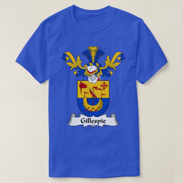 Gillespie Coat of Arms Family Crest  T-Shirt (Design Front)