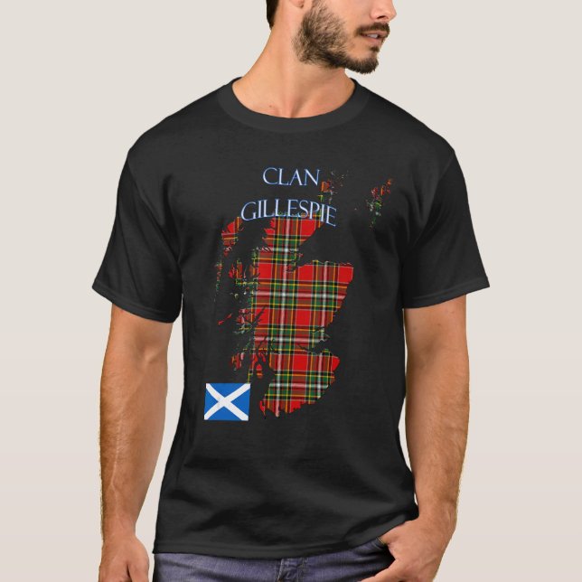 Gillespie Scottish Clan Tartan Scotland T-Shirt (Front)