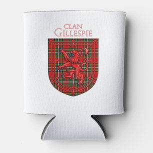 Gillespie Tartan Scottish Plaid Lion Rampant Can Cooler