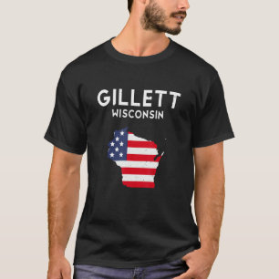 Gillett Wisconsin USA State America Travel Wiscons T-Shirt