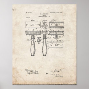 Gillette Razor Patent - Old Look Poster
