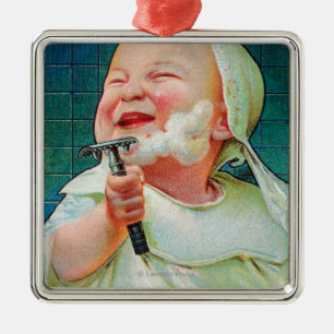 Gillette Safety Razor - Begin Early Shave Metal Tree Decoration