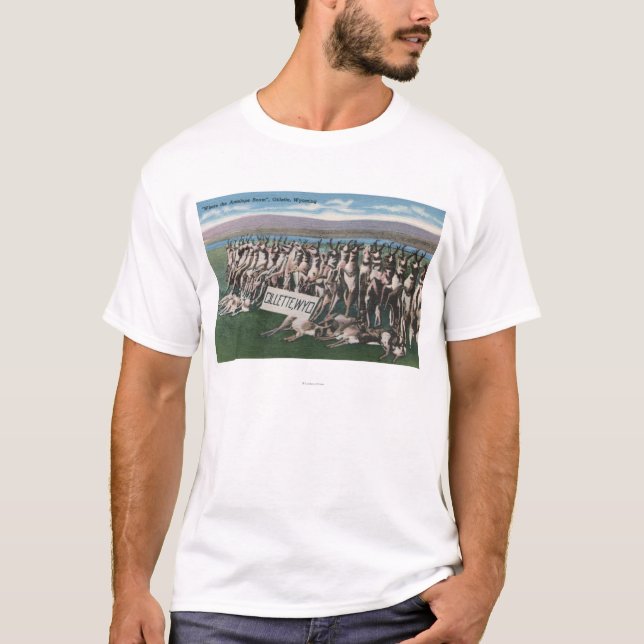Gillette, WY - Where the Antelope Roam T-Shirt (Front)