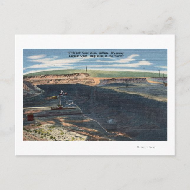 Gillette, WY - Wydodak Coal Mine View Postcard (Front)