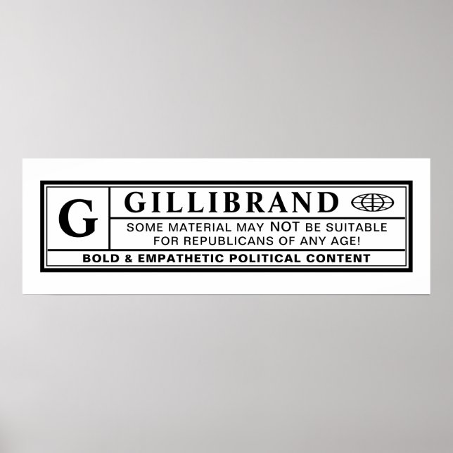 Gillibrand Warning Label Poster (Front)