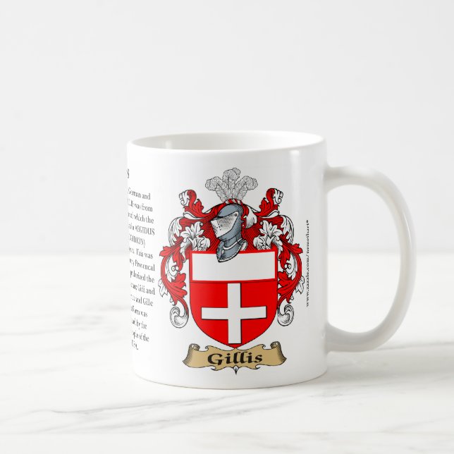Gillis, the Origin, the Meaning and the Crest Coffee Mug (Right)