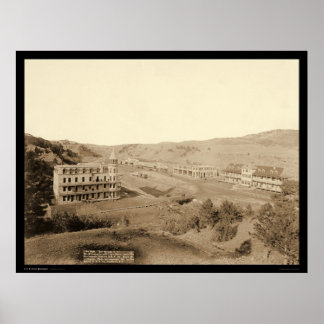 Gillispie Hotels & Minnekahta Hot Springs SD 1891 Poster
