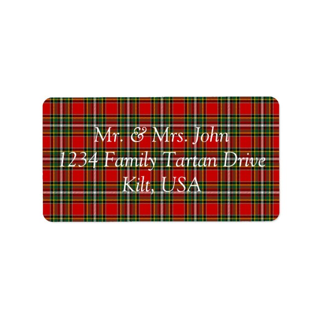 Gillispie Tartan Label (Front)