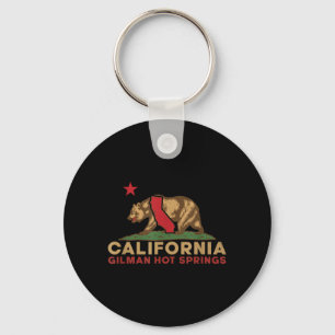 Gilman Hot Springs California Vintage Bear Retro Key Ring