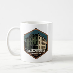 Gilman House Innsmouth Hotel Vintage Travel Badge Coffee Mug