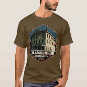 Gilman House Innsmouth Hotel Vintage Travel Badge T-Shirt