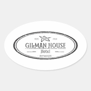 Gilman House Innsmouth Lovecraftian Oval Sticker