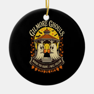 Gilmore Ghouls Halloween Ghost Ceramic Tree Decoration