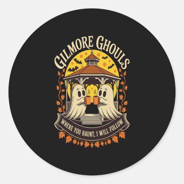 Gilmore Ghouls Halloween Ghost Classic Round Sticker (Front)