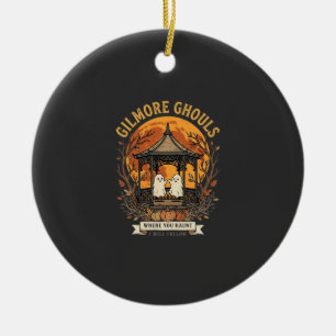 Gilmore Ghouls Halloween Ghost Gazebo Design_1 Ceramic Tree Decoration
