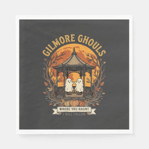 Gilmore Ghouls Halloween Ghost Gazebo Design_1 Napkin