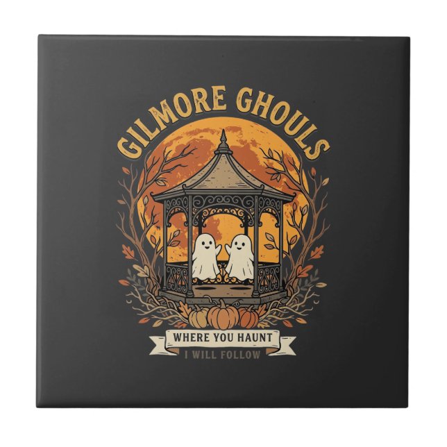 Gilmore Ghouls Halloween Ghost Gazebo Design_1 Tile (Front)