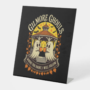 Gilmore Ghouls Halloween Ghost Pedestal Sign