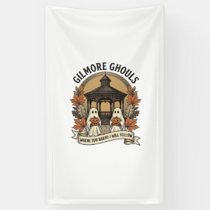 Gilmore Ghouls Vintage Halloween Ghost Banner