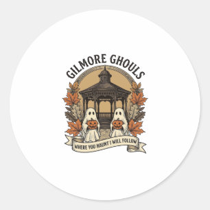 Gilmore Ghouls Vintage Halloween Ghost Classic Round Sticker