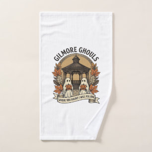 Gilmore Ghouls Vintage Halloween Ghost Hand Towel