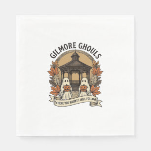 Gilmore Ghouls Vintage Halloween Ghost Napkin