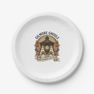 Gilmore Ghouls Vintage Halloween Ghost Paper Plate