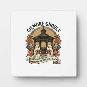 Gilmore Ghouls Vintage Halloween Ghost Plaque