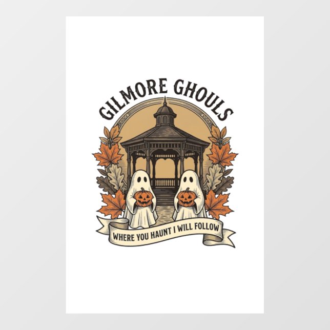 Gilmore Ghouls Vintage Halloween Ghost Window Cling (Sheet)