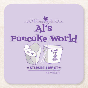 Gilmore Girls   Al's Pancake World Square Paper Coaster