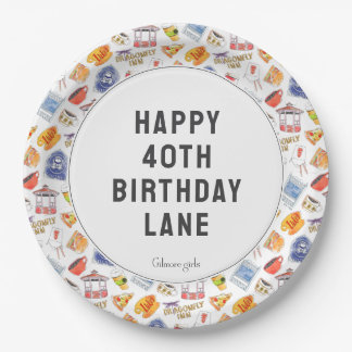 Gilmore Girl's Birthday Paper Plate