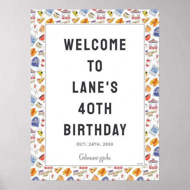 Gilmore Girl's Birthday Welcome Poster (Front)