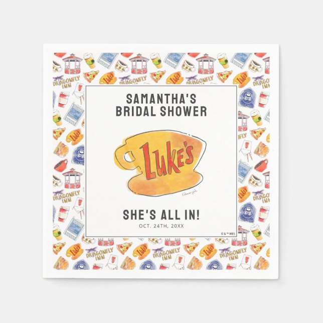 Gilmore Girl's Bridal Shower Napkin (Front)