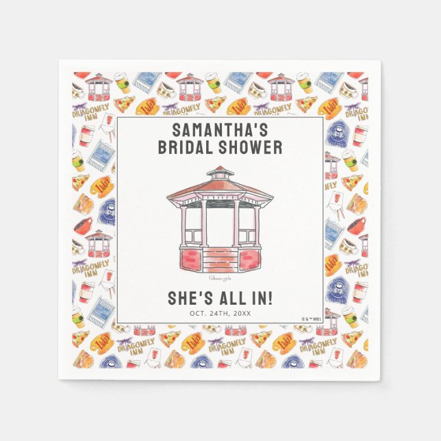 Gilmore Girl's Bridal Shower Napkin (Front)