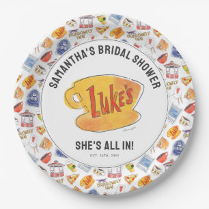 Gilmore Girl's Bridal Shower Paper Plate